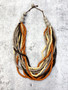 Lightweight Bead Statement Necklace: Brown