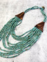 Multi Layer Bead Necklace: Turquoise