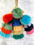 Pom Purse Charm Keychain: Multi Color