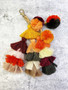 Pom Purse Charm Keychain: Neutral Colors