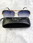 Aviators: Black Ombré Lens and Gold Frame With Case