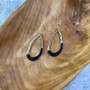 Gold and Leather Teardrop: Black