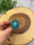 Large Round Turquoise Concho Ring