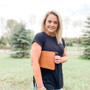 Woven Cognac Purse 
