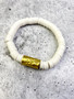 Disc Bracelet: White