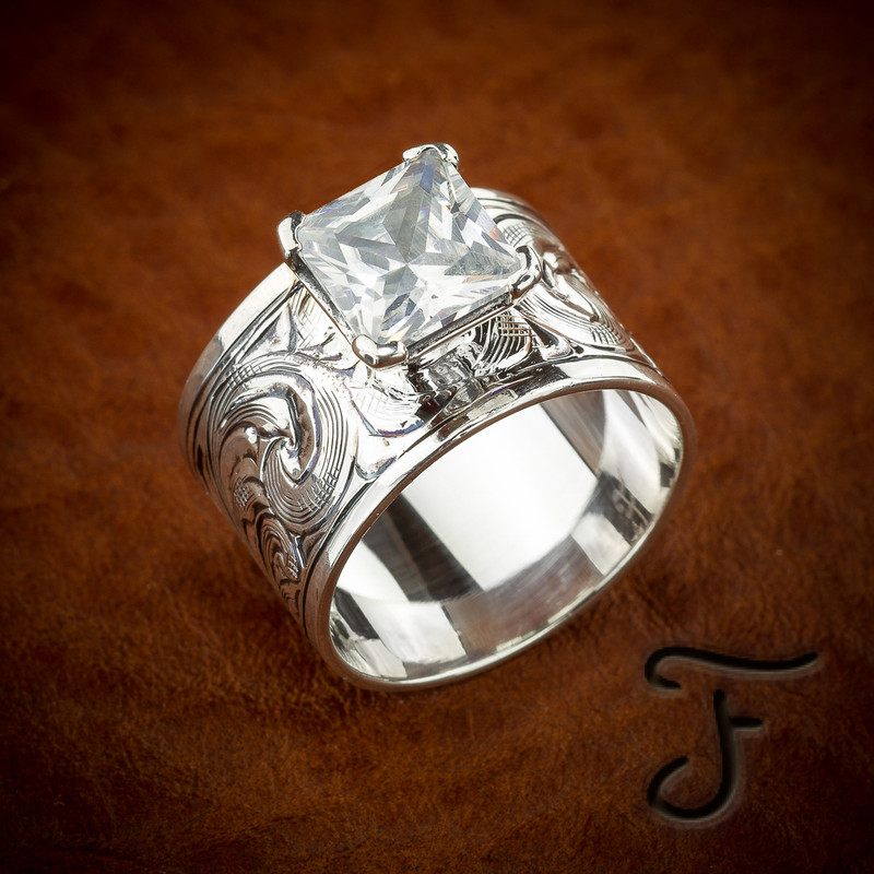 R.S. Covenant Women's Silver and Cubic Zirconia Multi Wave Ring 902 -  Russell's Western Wear, Inc.