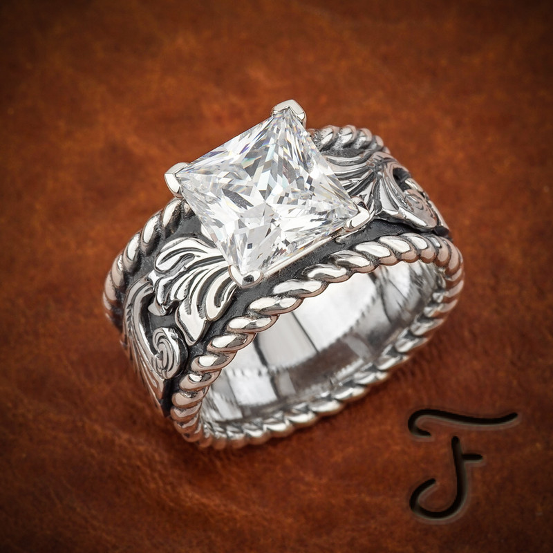 sr50 .925 Sterling Oxidized Silver Twisted Band Ring