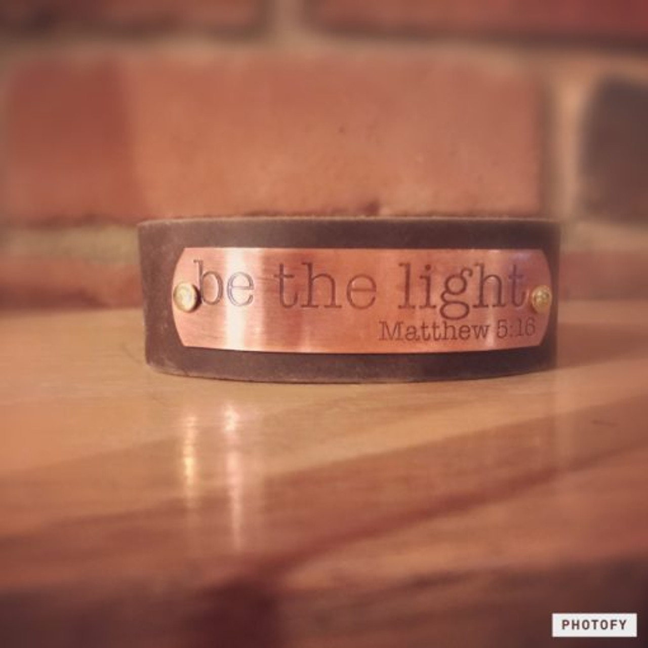 His Word Clothing Company Be The Light Leather Cuff Mcclard S Gifts