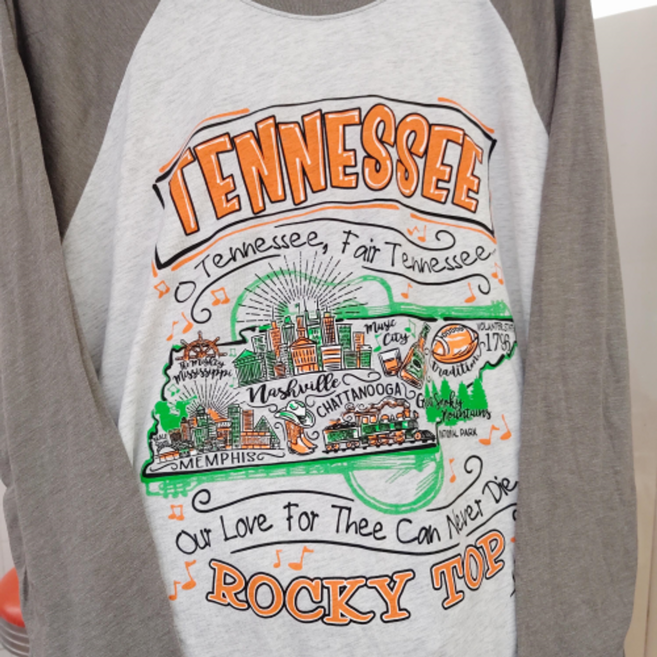 Tennesee Orange Raglan