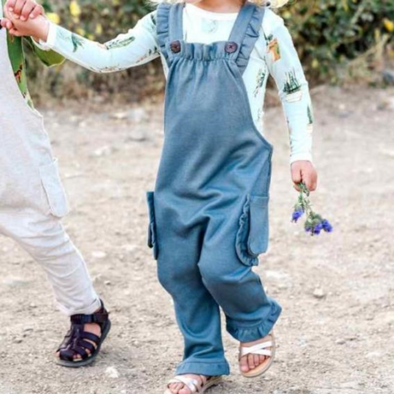 Ruffle Overall Denim 12 18 Months Mcclard S Gifts