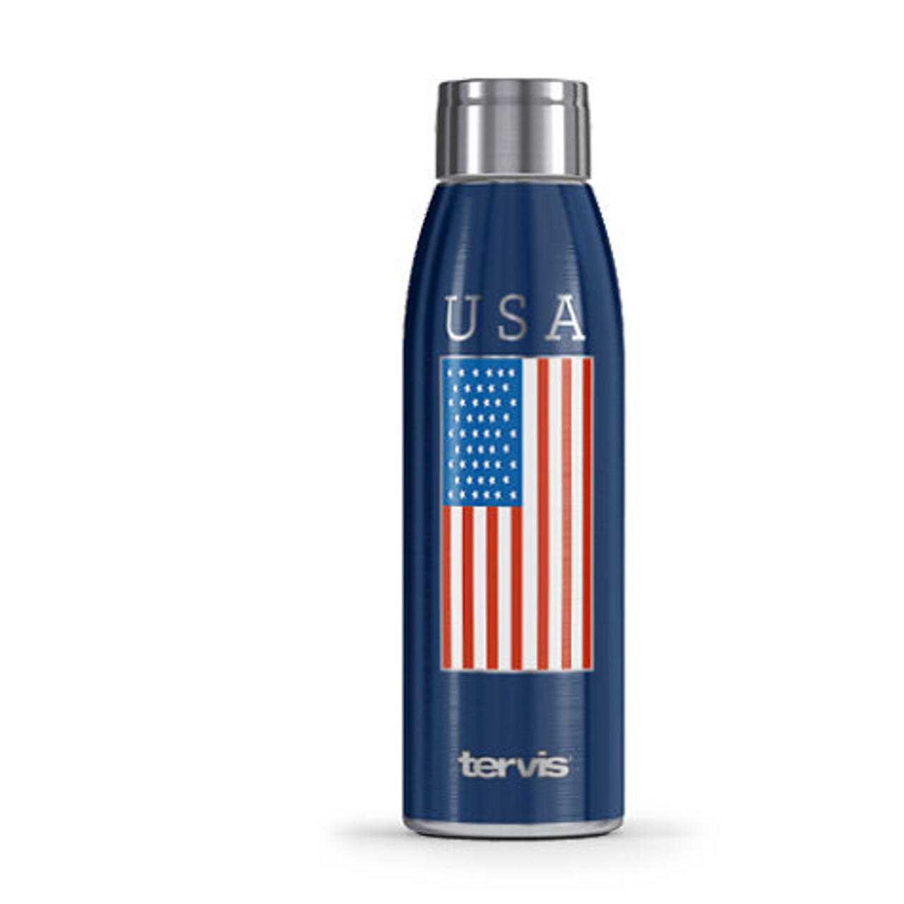 USA Flag Stainless Steel Slim Bottle With Lid 17 oz. - McClard's Gifts