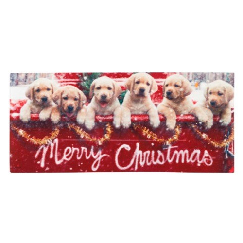 Red Truck With Puppies Sassafras Switch Mat Red Truck With Puppies Sassafras Switch Mat