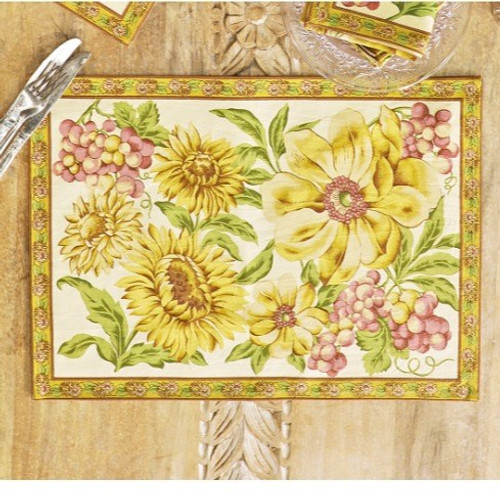Primavera Canvas Placemat by April Cornell Primavera Canvas Placemat by April Cornell