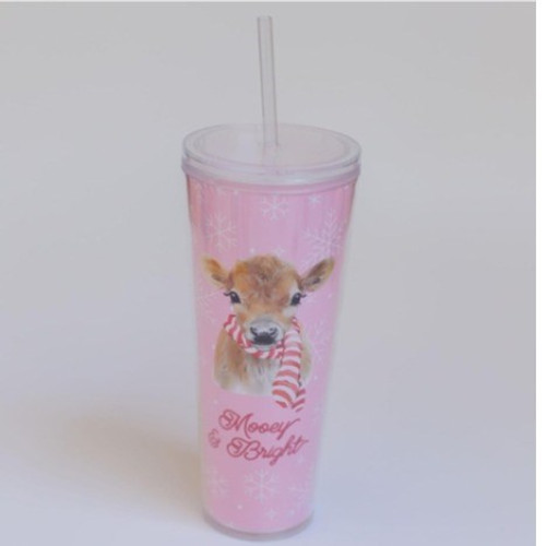 Mooey & Bright Straw Tumbler