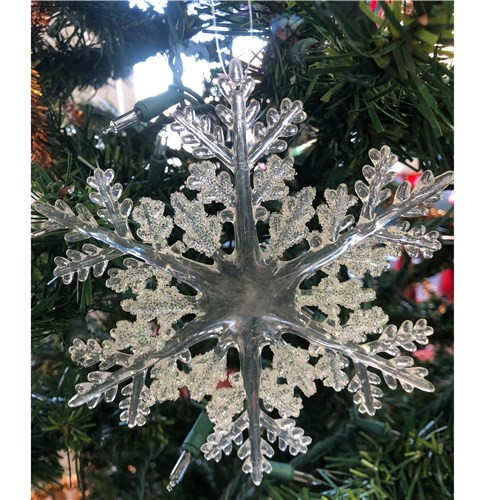 Big Silver Snowflake Ornament