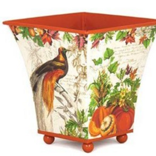 Autumn Harvest Small Tin w/feet by Michel Designs Autumn Harvest Small Tin w/feet by Michel Designs