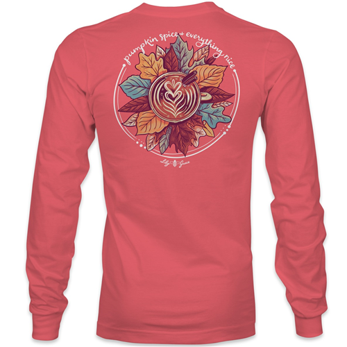 Leaf Latte Long Sleeve Tee by Lilly Grace Leaf Latte Long Sleeve Tee by Lilly Grace