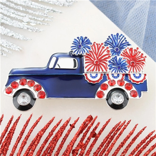 Patritotic Fireworks Truck Pin/Pendant