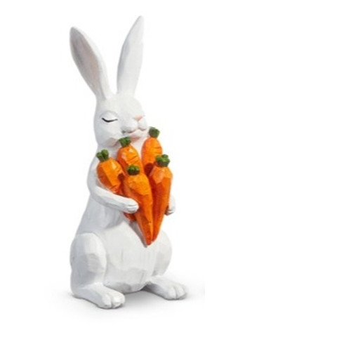 Bunny with Carrots Small 6"