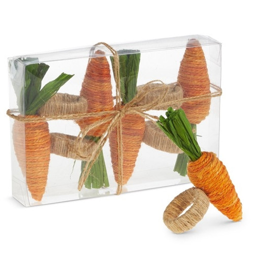 Box of 4 Carrot Napkin Rings Box of 4 Carrot Napkin Rings