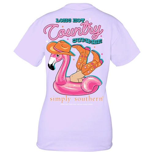 Simply Southern Long Hot Country Summer Tee Simply Southern Long Hot Country Summer Tee