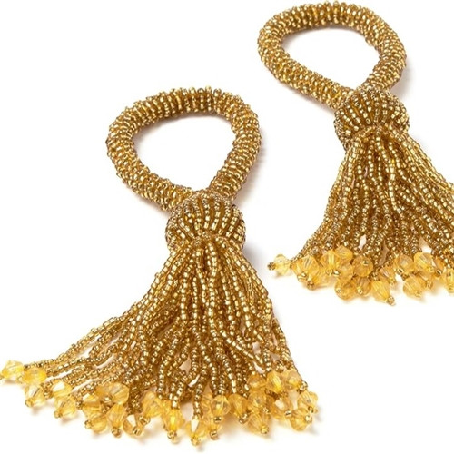 Gold Beaded Tassel