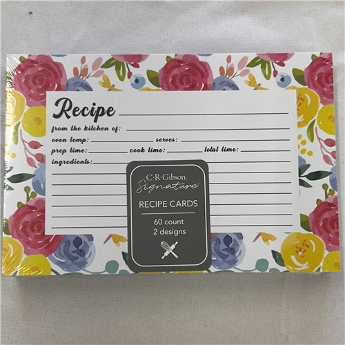 Floral Recipe Cards 60 cards Floral Recipe Cards 60 cards