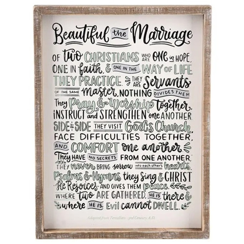 Beautiful the Marriage Framed Board Small Beautiful the Marriage Framed Board Small
