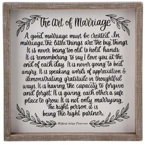 Art of Marriage Framed Board Small Art of Marriage Framed Board Small