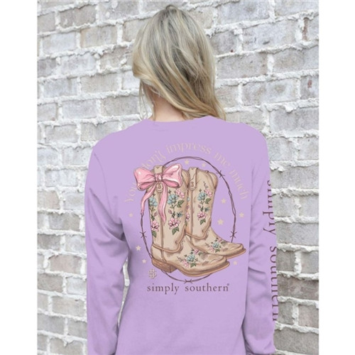 You Don't Impress Me Much Lilac Long Sleeve TEE You Don't Impress Me Much Lilac Long Sleeve TEE