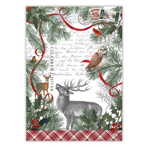 Winter Woodland Kitchen Towel by Michel Designs