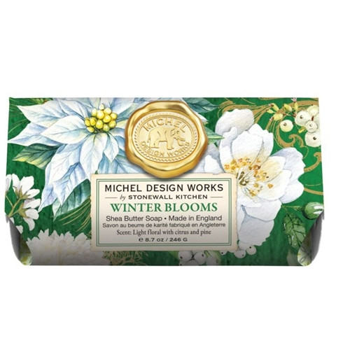 Winter Blooms Large Shea Butter Bath Soap Bar by Michel Designs