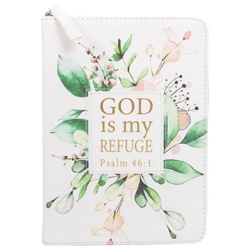 Watercolor Flower Refuge Zippered Journal Watercolor Flower Refuge Zippered Journal
