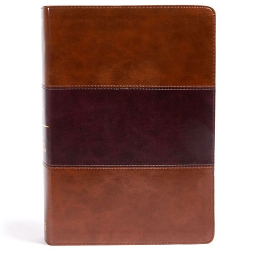 KJV Super Giant Print Reference Bible, Saddle Brown LeatherTouch, Indexed Imitation Leather