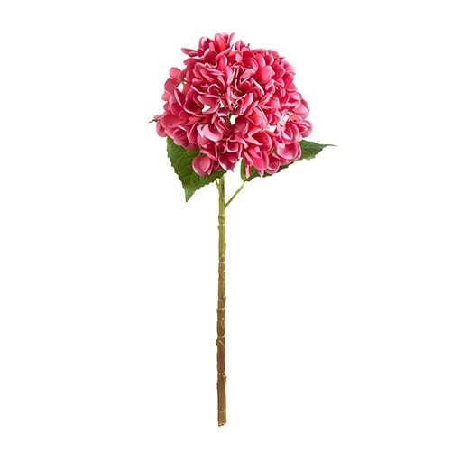 REAL TOUCH HOT PINK HYDRANGEA 19" STEM