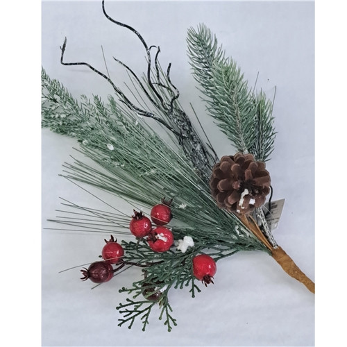 Pine w/Berry Spray 19.5" H