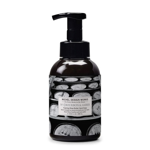 Bourbon & Amber Foaming Shea Butter Soap by Michel Design Works