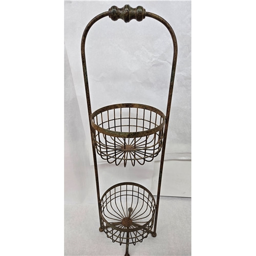 33" 2 Tier Basket Stand