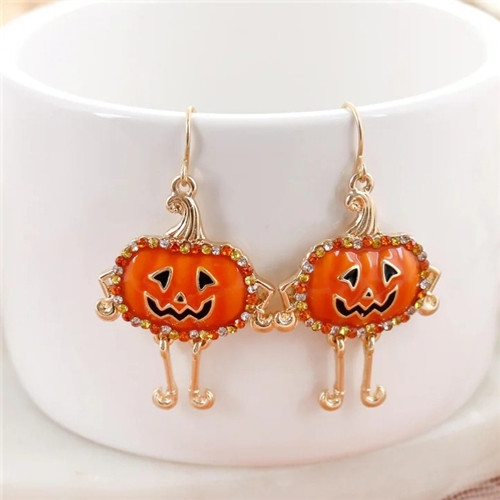 Dangle Leg Crystal Jack Earrings