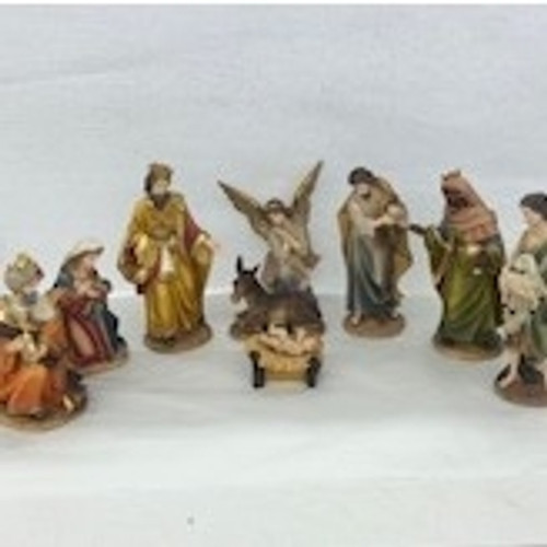 8" 11PC Color Nativity Set