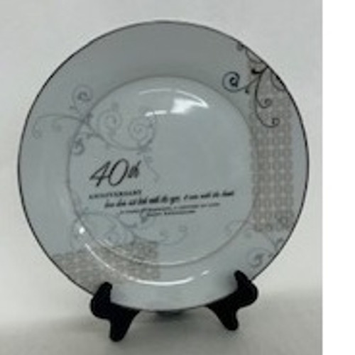 2 Pc Set 9" 40th Anniversary Plate