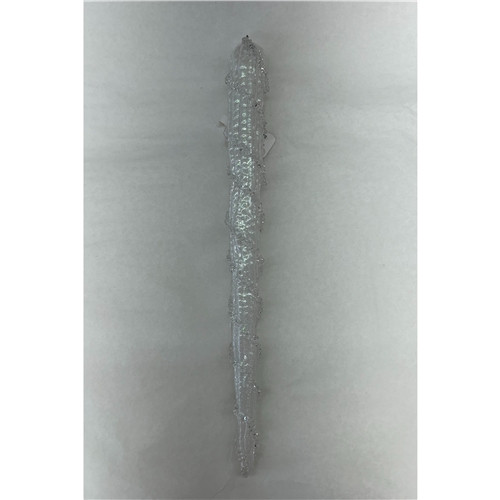 12" Wht.Irridescnt Icicle Orn