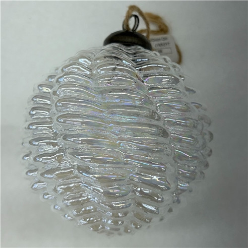 4.5"Irr.Glass/Onion Orn