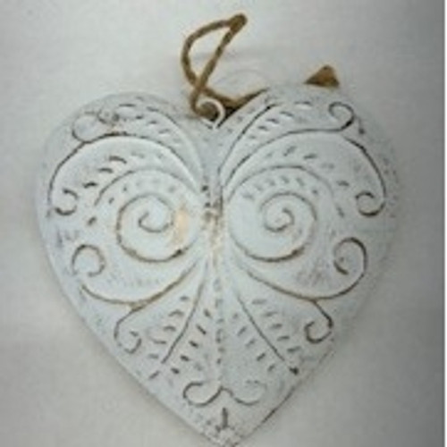 4.5"Heart w/Scrollwork Orn