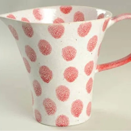 Red Dotted Pitcher By Casafina