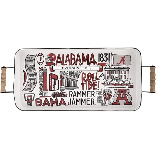 University of Alabama Collage Enamel Tray