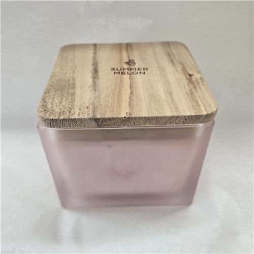 Summer Blossoms Square Glass Candle Summer Melon by Swan Creek Summer Blossoms Square Glass Candle Summer Melon by Swan Creek