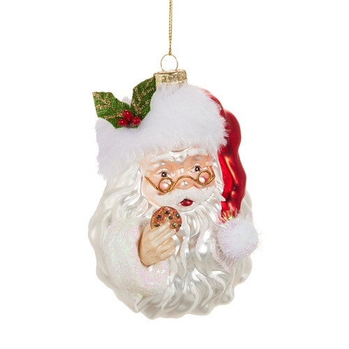 5" SANTA WITH COOKIE ORNAMENT