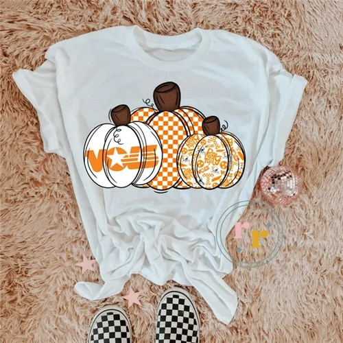 Tennessee Vols Fall Pumpkin Short Sleeve Graphic Tee Tennessee Vols Fall Pumpkin Short Sleeve Graphic Tee