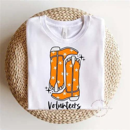 Tennessee Volunteers Cowboy Boots Short Sleeve Tee
